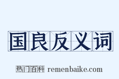 国良反义词是什么意思的图片